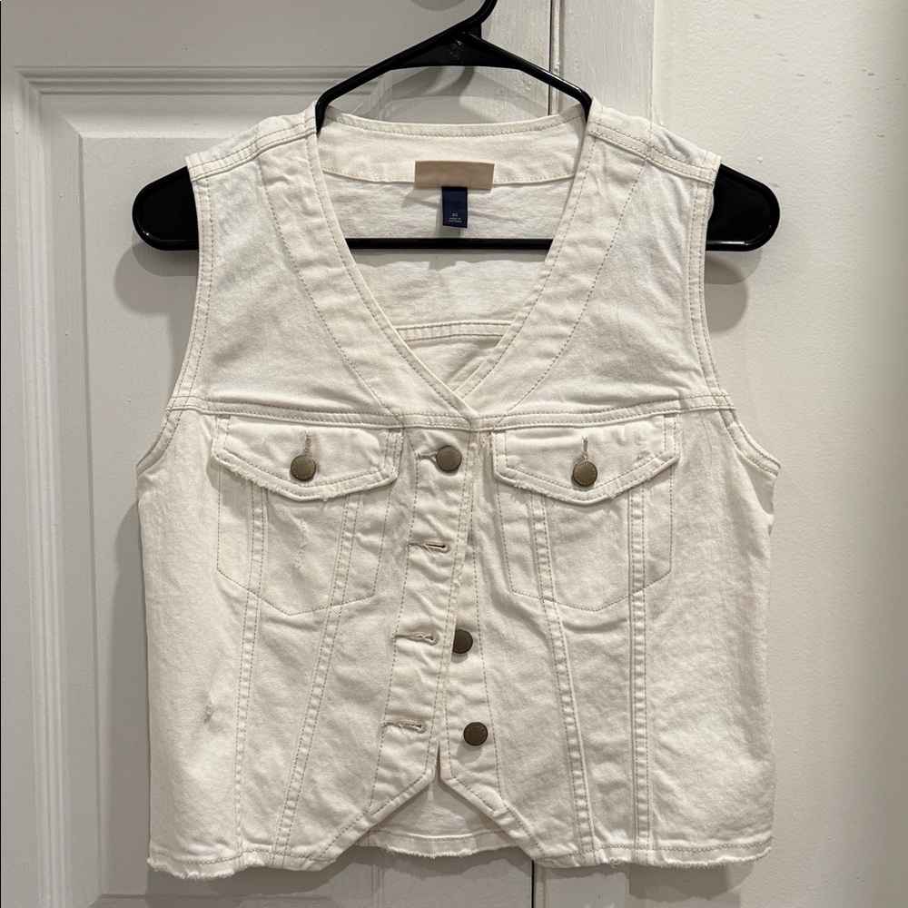 Universal Thread Cream Denim Vest
